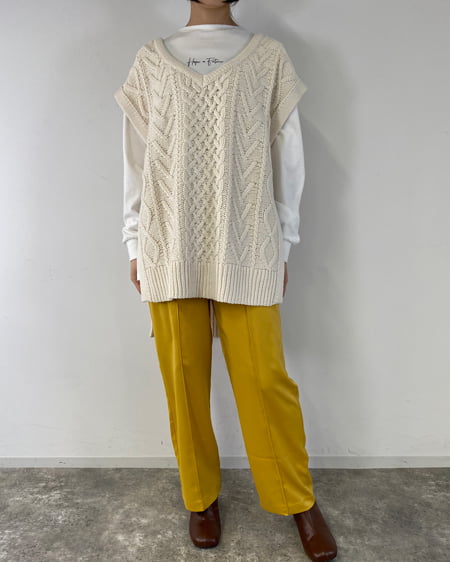 INGNI（イング） 横リボンケーブルベスト ｱｲﾎﾞﾘｰ