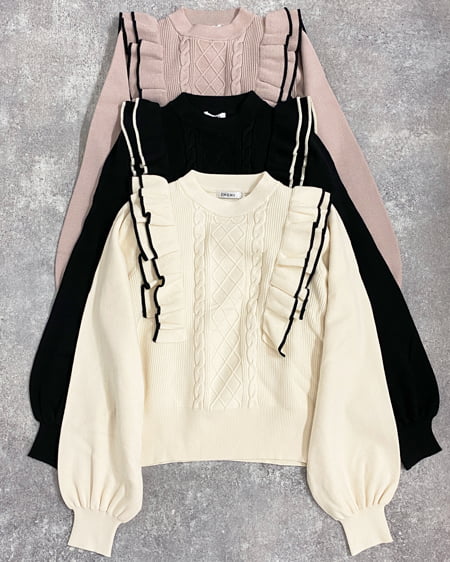 配色フリル／ニット｜INGNI(イング) 公式通販｜INGNI STORE