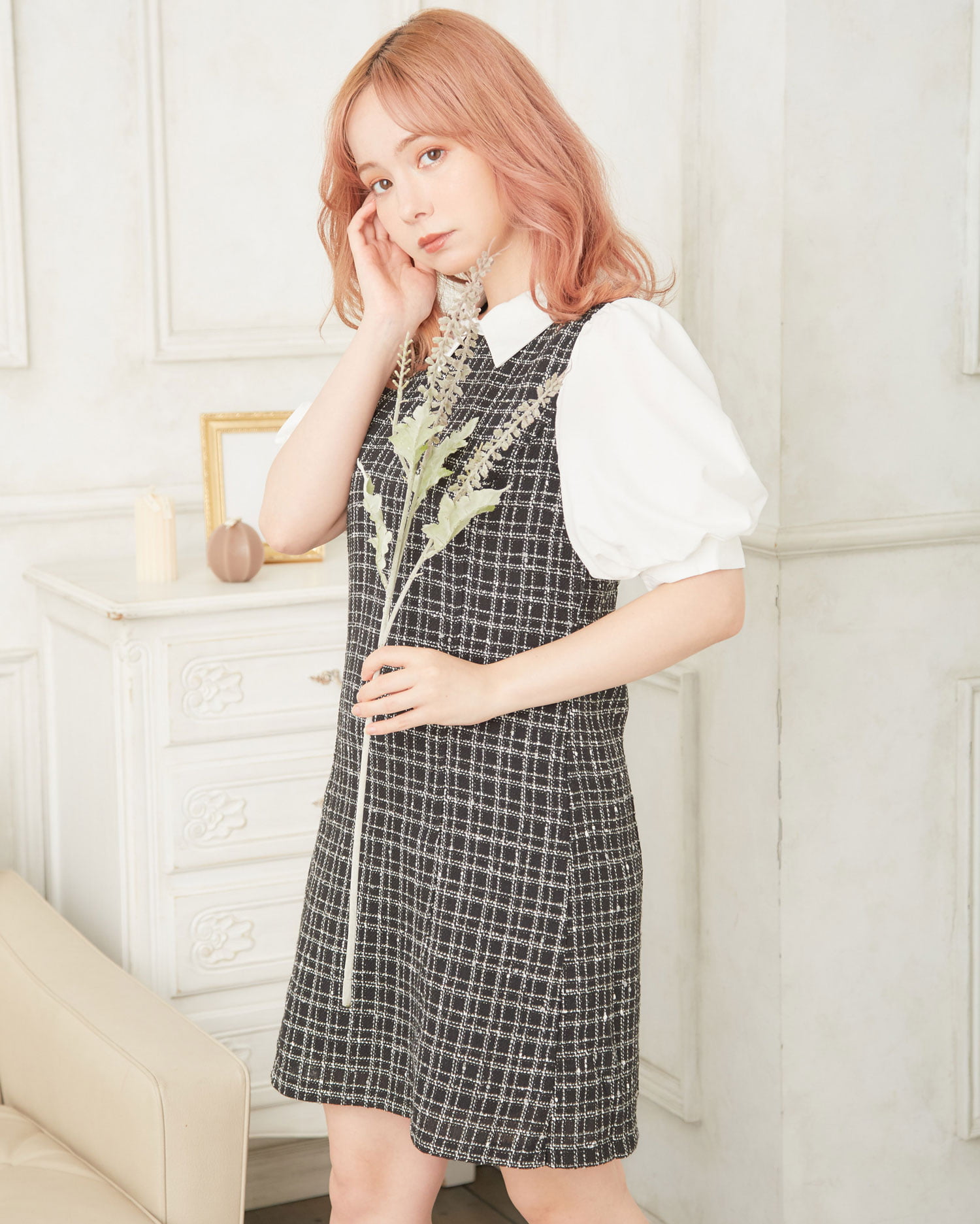 袖異素材ツイード ワンピース ｏｕｔｌｅｔ Ingni イング 公式通販 Ingni Store