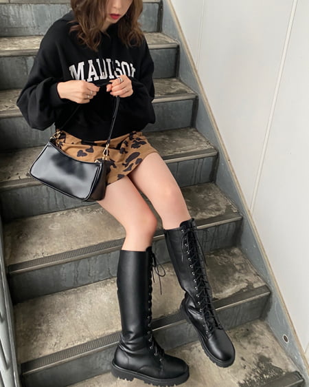 INGNI（イング） アニマル柄スエード台形／スカート ｶｳ