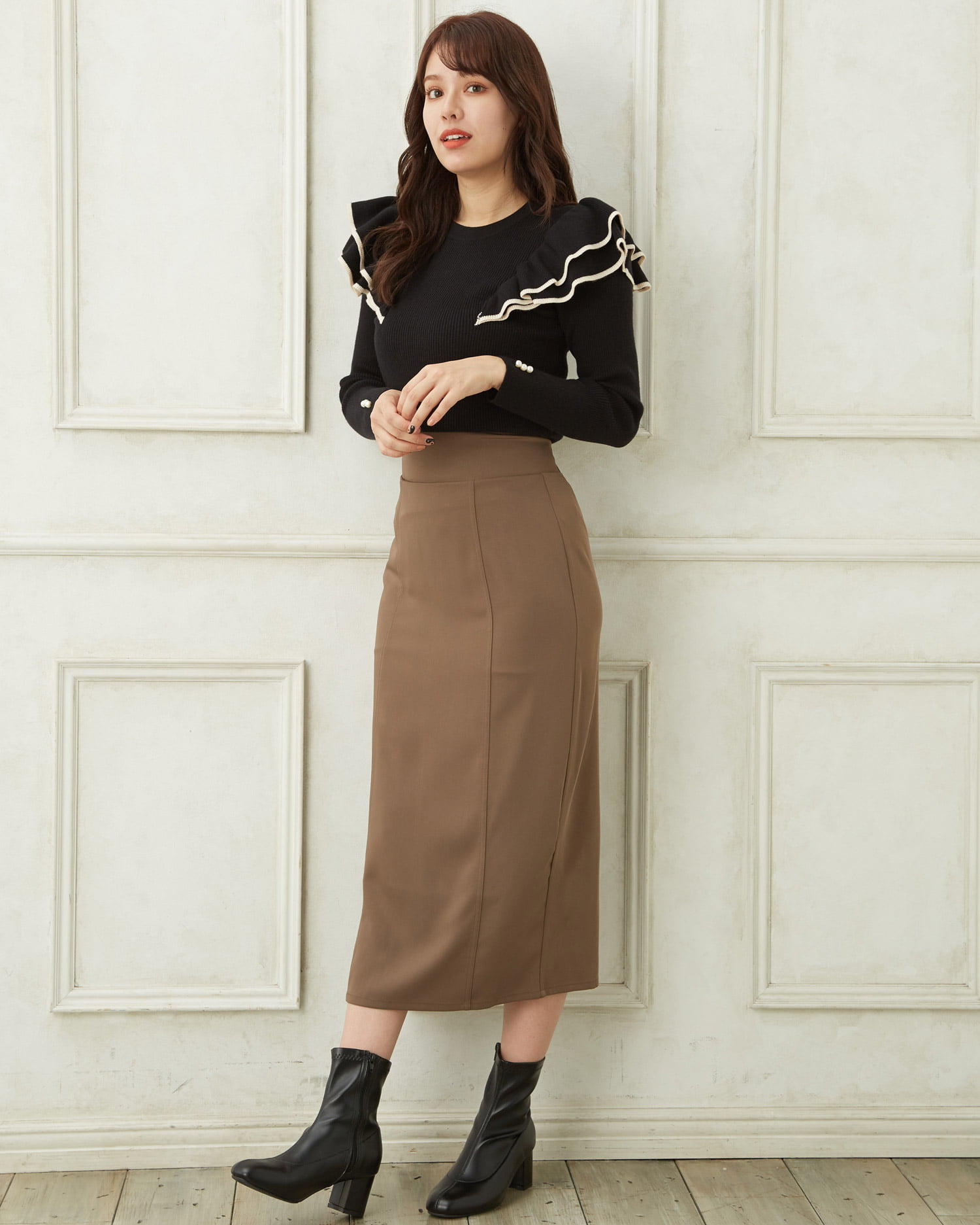 ハイウエストナロースカート｜allamanda(アラマンダ) 公式通販｜INGNI STORE