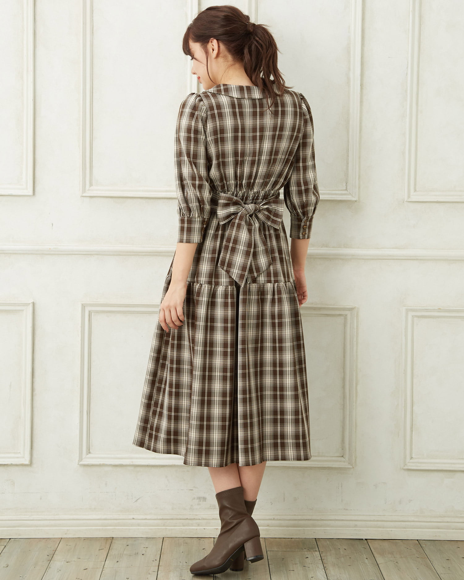 Backリボン襟付ティアードワンピース Allamanda アラマンダ 公式通販 Ingni Store