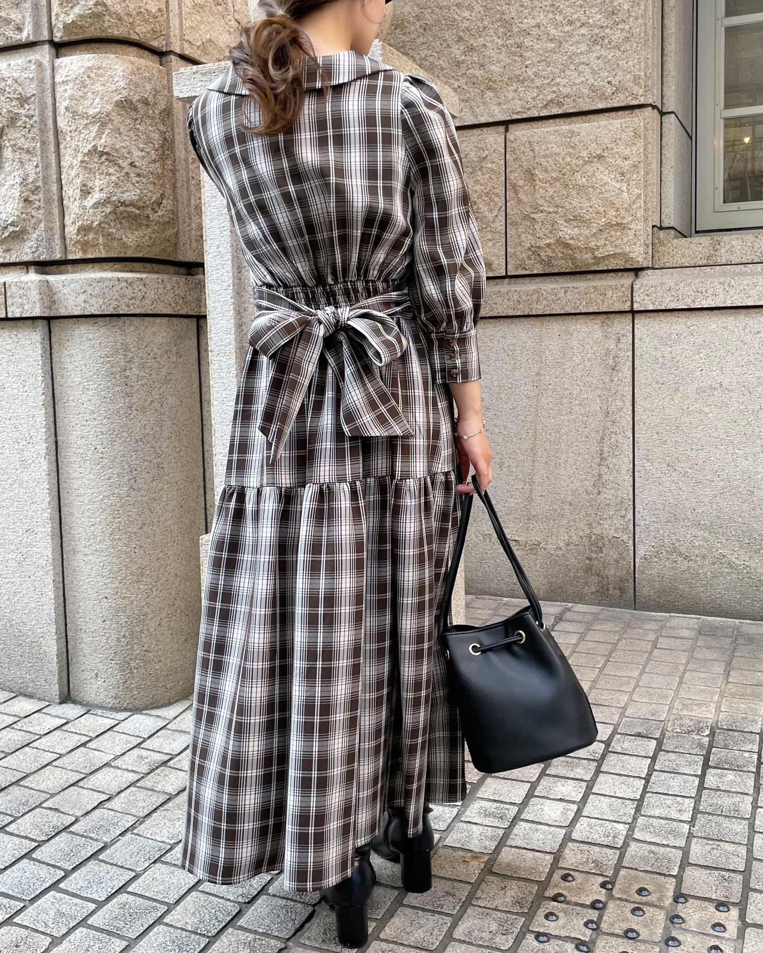 Backリボン襟付ティアードワンピース Allamanda アラマンダ 公式通販 Ingni Store