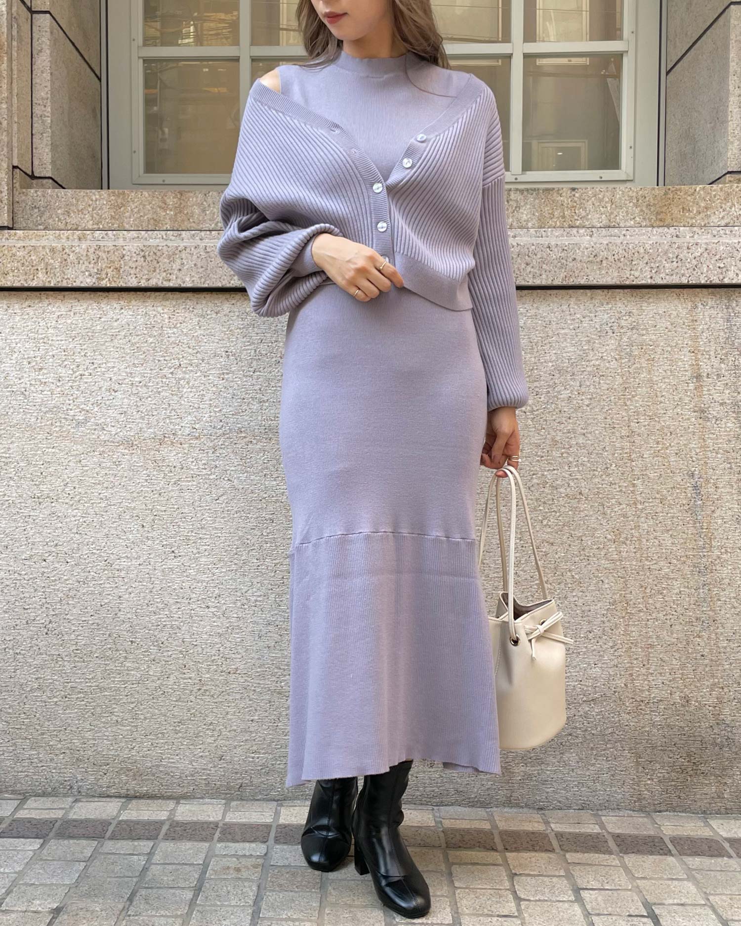 Allamanda アラマンダ ショートカーディガン ニットワンピース Set ｏｕｔｌｅｔ Allamanda アラマンダ 公式通販 Ingni Store