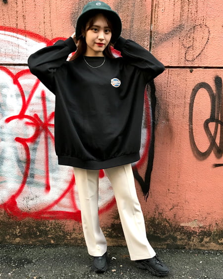 INGNI（イング） サークルロゴスウェットチュニック ｸﾛ