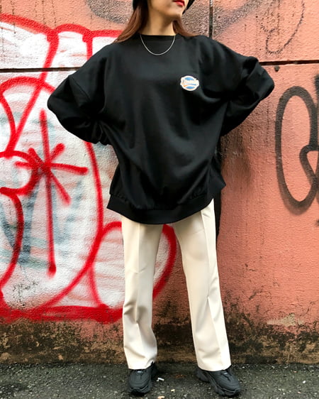 INGNI（イング） サークルロゴスウェットチュニック ｸﾛ