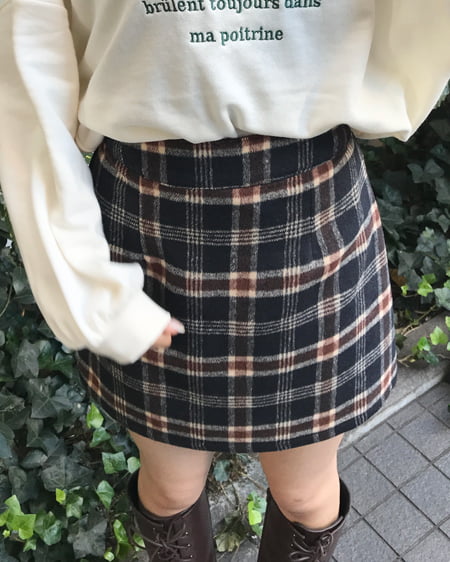 起毛チェック台形スカート｜INGNI(イング) 公式通販｜INGNI STORE