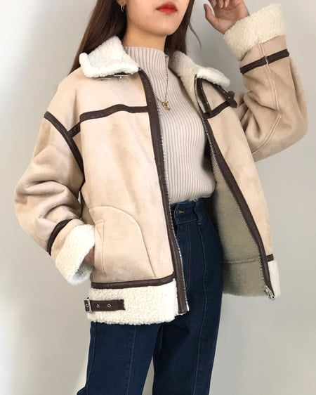 INGNI（イング） ボアムートンリバーシブルフライトジャケット＋ボトルネックニット／SET ｳｽﾍﾞｰｼﾞｭ