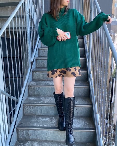 INGNI（イング） アニマル柄スエード台形／スカート ｶｳ