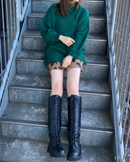 INGNI（イング） アニマル柄スエード台形／スカート ｶｳ