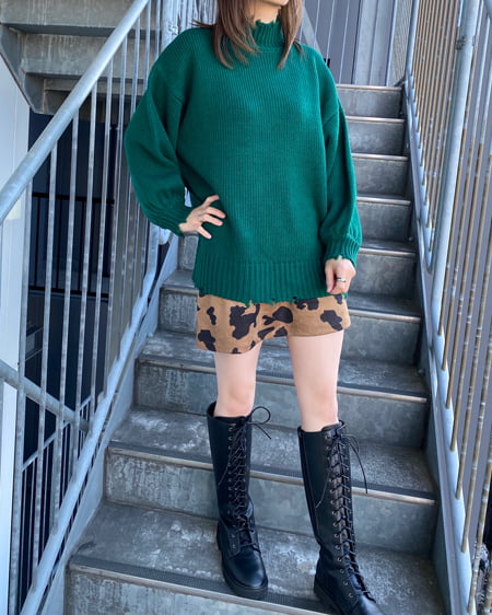 INGNI（イング） アニマル柄スエード台形／スカート ｶｳ