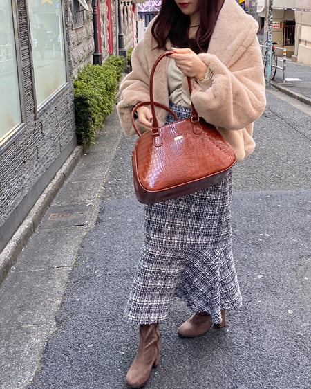 INGNI(イング) クロコトートBAG - ﾌﾞﾗｳﾝ