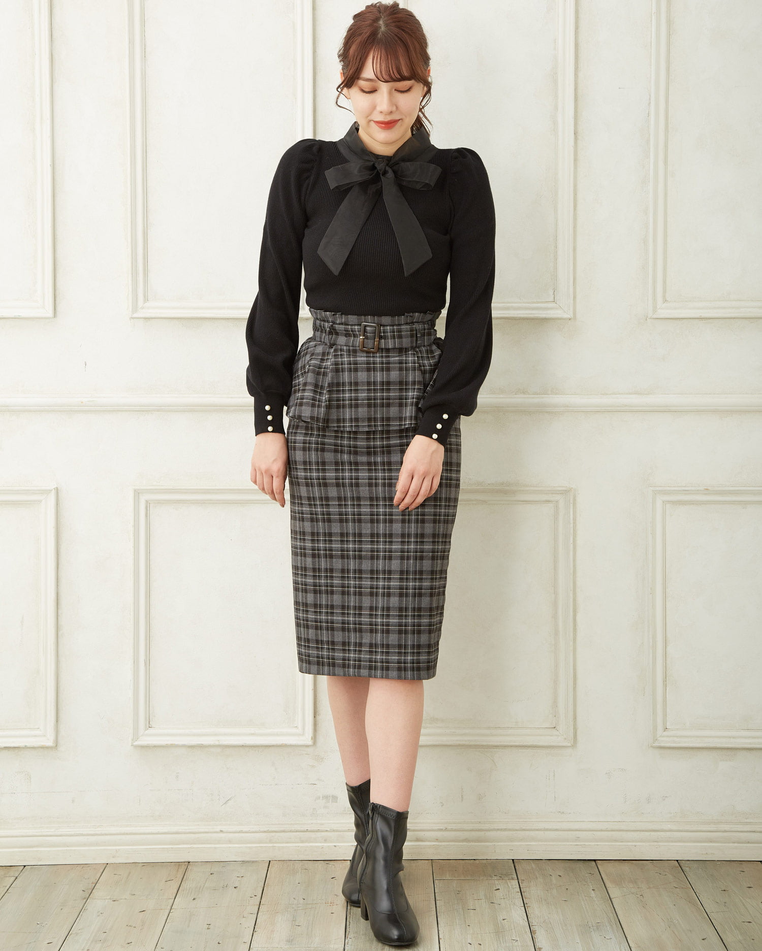 エミ♡RED VALENTINO ボウタイニット　ブラック　リボン 楽天市場】2way ボウタイ リボン ニット セーター プルオーバー [N1126