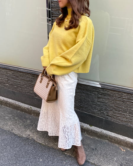 INGNI（イング） レースマーメイド／スカート ｵﾌﾎﾜｲﾄ