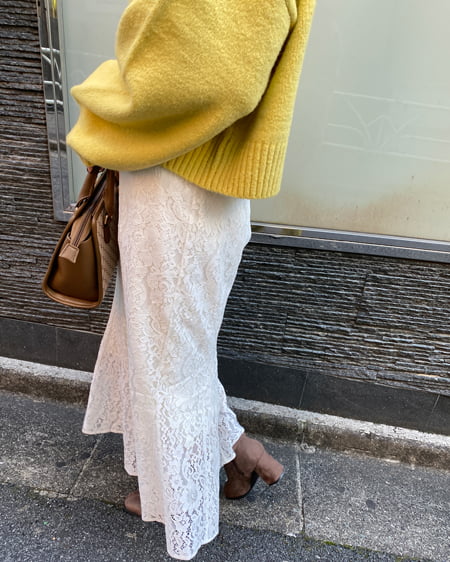 INGNI（イング） レースマーメイド／スカート ｵﾌﾎﾜｲﾄ