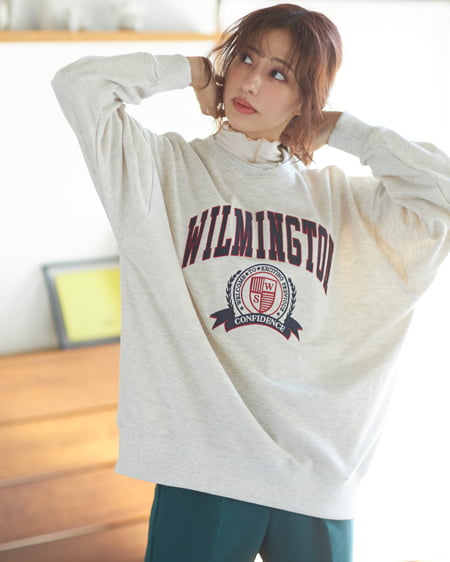 INGNI（イング） カレッジロゴスウェット＋ハイネックトトップス／SET ｵｰﾄﾐｰﾙ