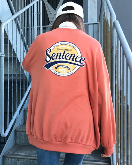 INGNI（イング） Backサークルロゴスウェットチュニックトップス ｵﾚﾝｼﾞ