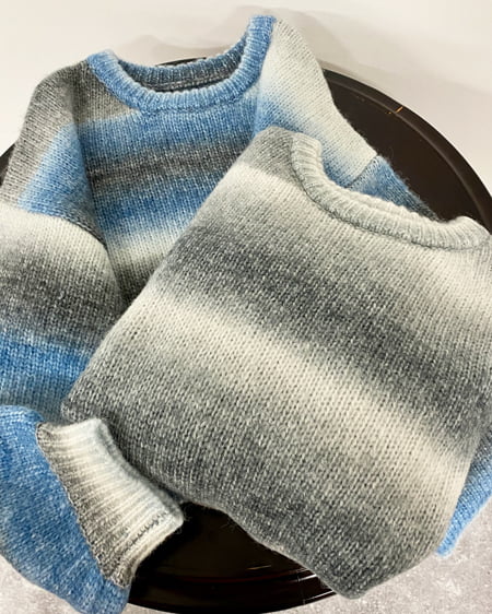 INGNI（イング） グラデーションクルーネックニット ｸﾞﾚｰ