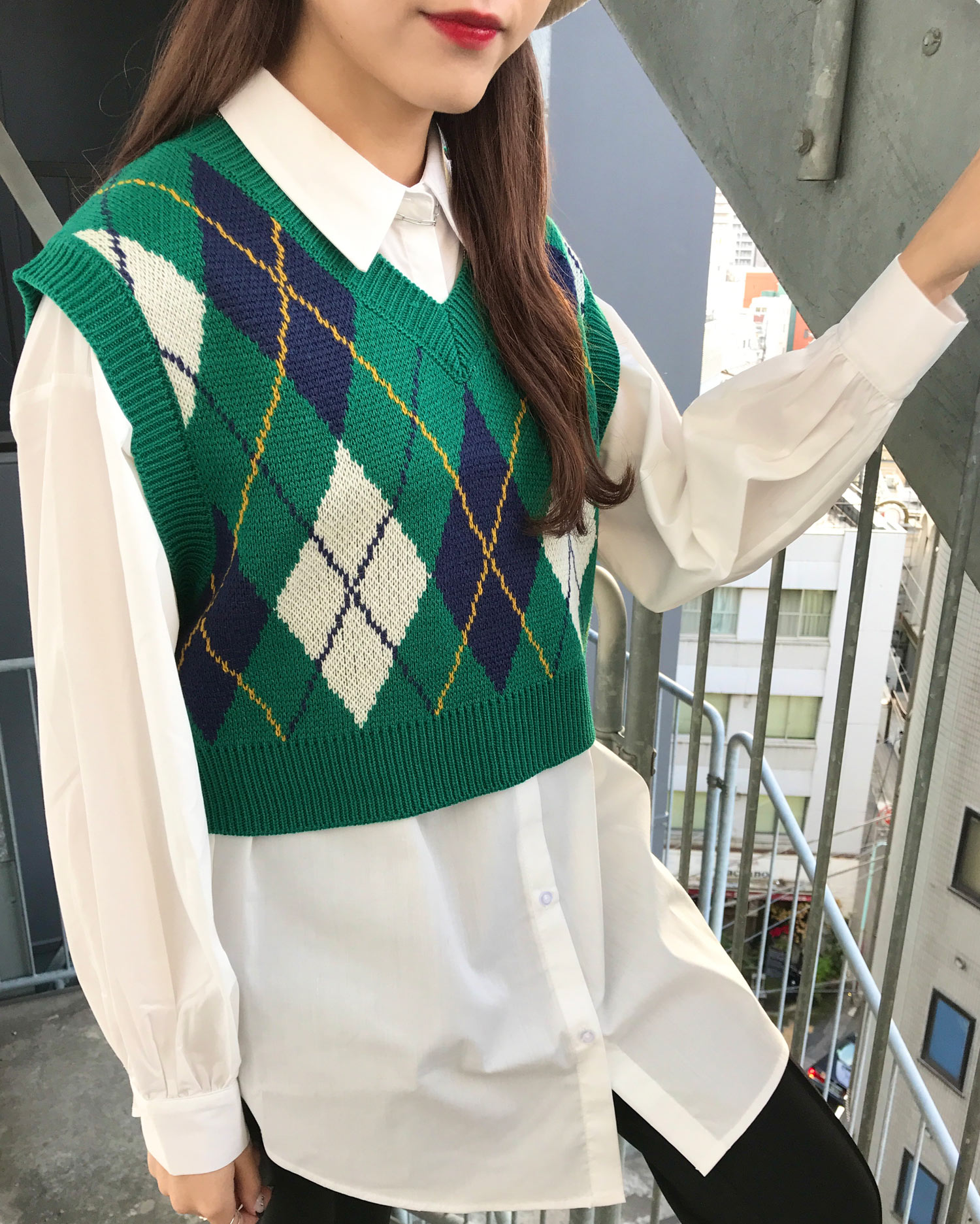 着用動画あり アーガイル柄ニットベストset ｏｕｔｌｅｔ Ingni イング 公式通販 Ingni Store