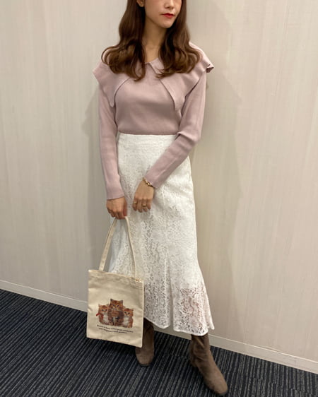 INGNI（イング） レースマーメイド／スカート ｵﾌﾎﾜｲﾄ