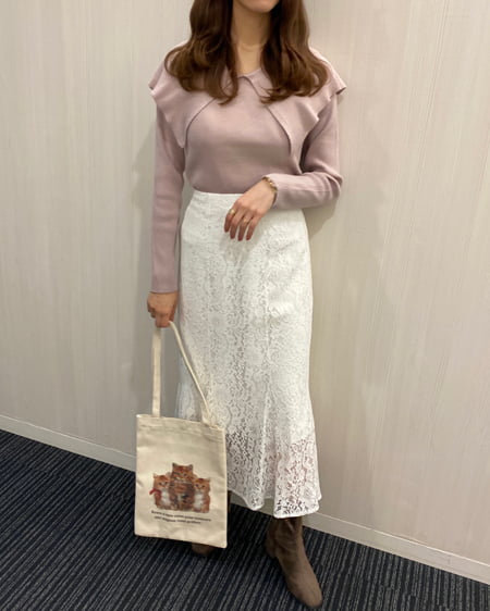 INGNI（イング） レースマーメイド／スカート ｵﾌﾎﾜｲﾄ