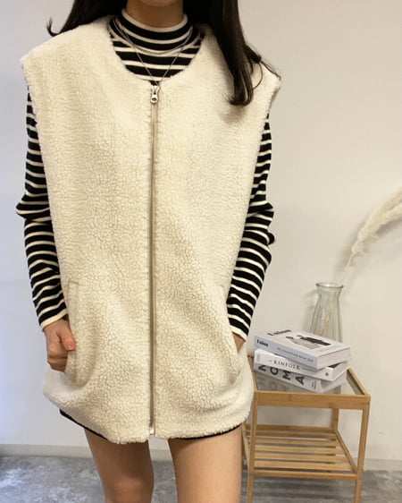 INGNI(イング) ハイネックパワショルリブニット アイボリー/クロ