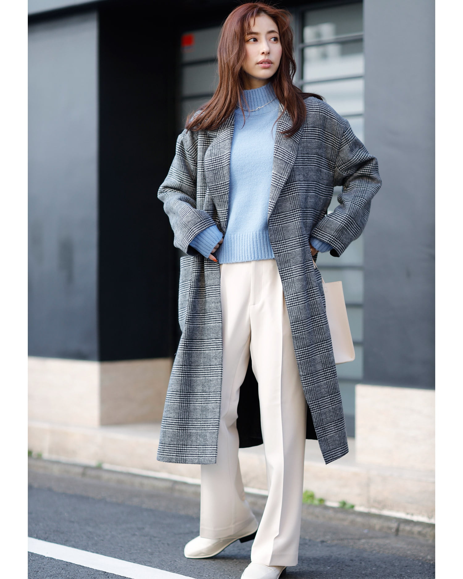 良質 グレー ロングコート ロングコート