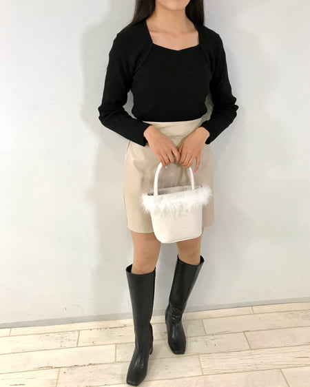 INGNI（イング） ファーバケツトートBAG ｱｲﾎﾞﾘｰ