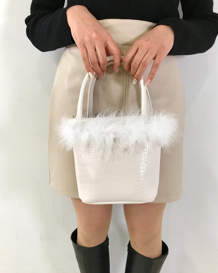 INGNI（イング） ファーバケツトートBAG ｱｲﾎﾞﾘｰ