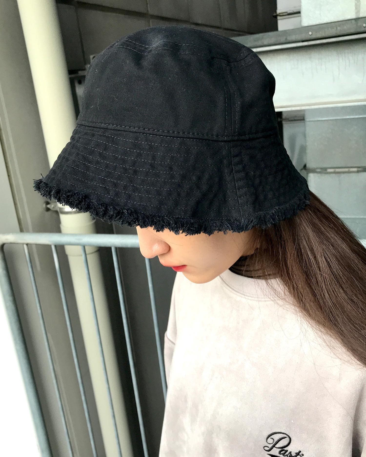 メール便不可】 キャットリバーシブルバケットハットネコ猫柄韓国帽子