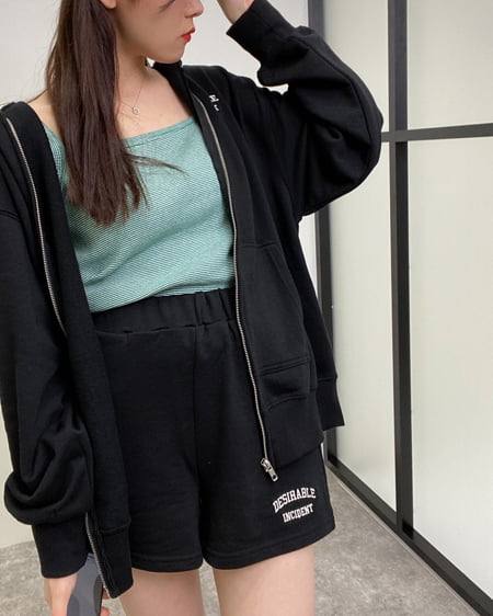 INGNI(イング) スクエアタンク オフホワイト/グリーン