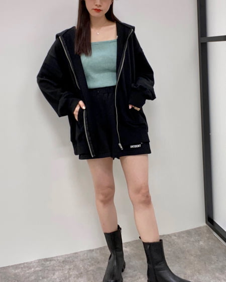 INGNI(イング) スクエアタンク オフホワイト/グリーン