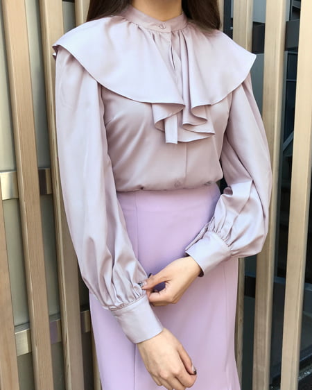 INGNI（イング） BIGフリルカラー／ブラウス ｸﾞﾚｰ