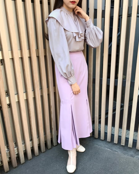 INGNI（イング） BIGフリルカラー／ブラウス ｸﾞﾚｰ