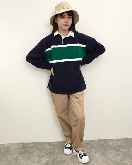 INGNI（イング） 刺繍バケットハット ﾍﾞｰｼﾞｭ