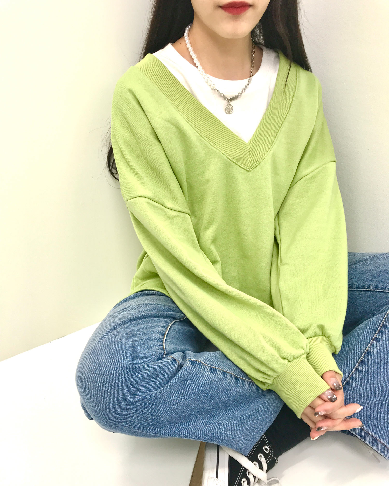 深vネックスウェットトップス Ingni イング 公式通販 Ingni Store