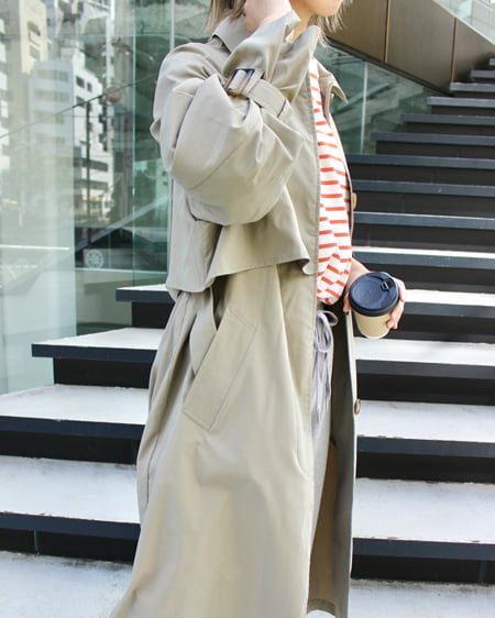 INGNI（イング） ステンカラートレンチコート ｶｰｷ