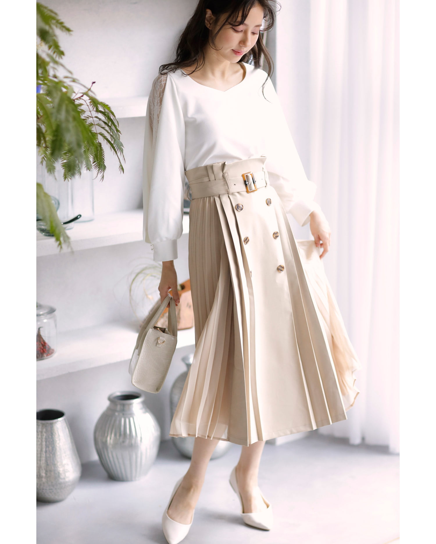 (^^)様戦 チェック袖割れレース／トップス[品番：INGW0003718]｜INGNI （イング