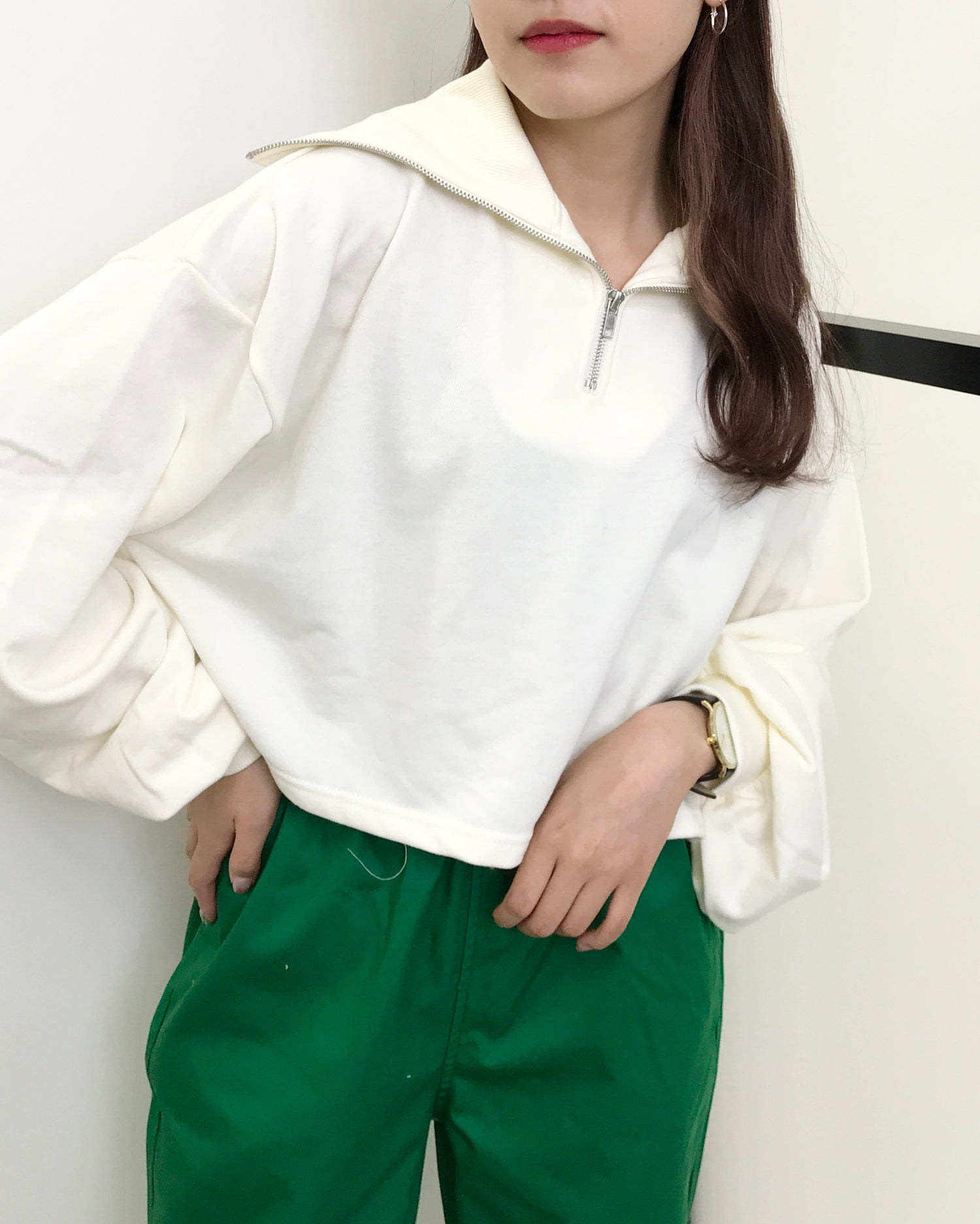訳あり ハーフジップ セーラーカラー ニット mundoglass.com