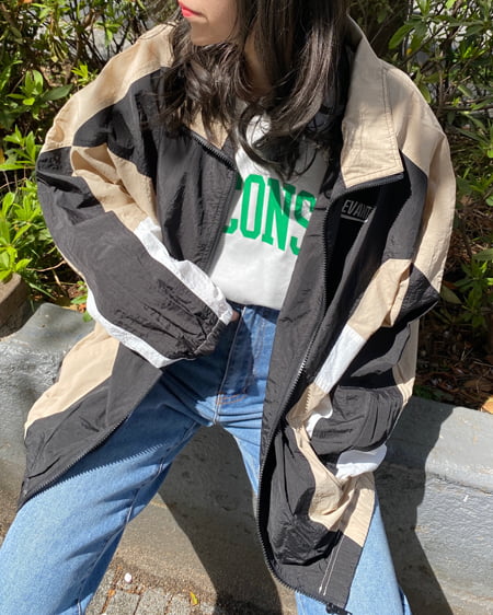 INGNI（イング） カラーロゴロングTシャツ ｵﾌﾎﾜｲﾄ/ｸﾞﾘｰﾝ