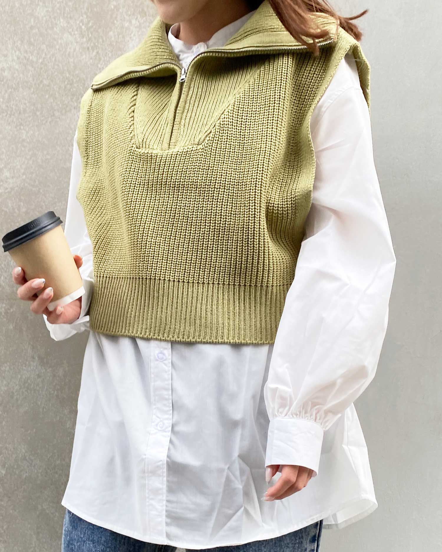 Zipニットベスト バンドカラーシャツ Set Ingni イング 公式通販 Ingni Store