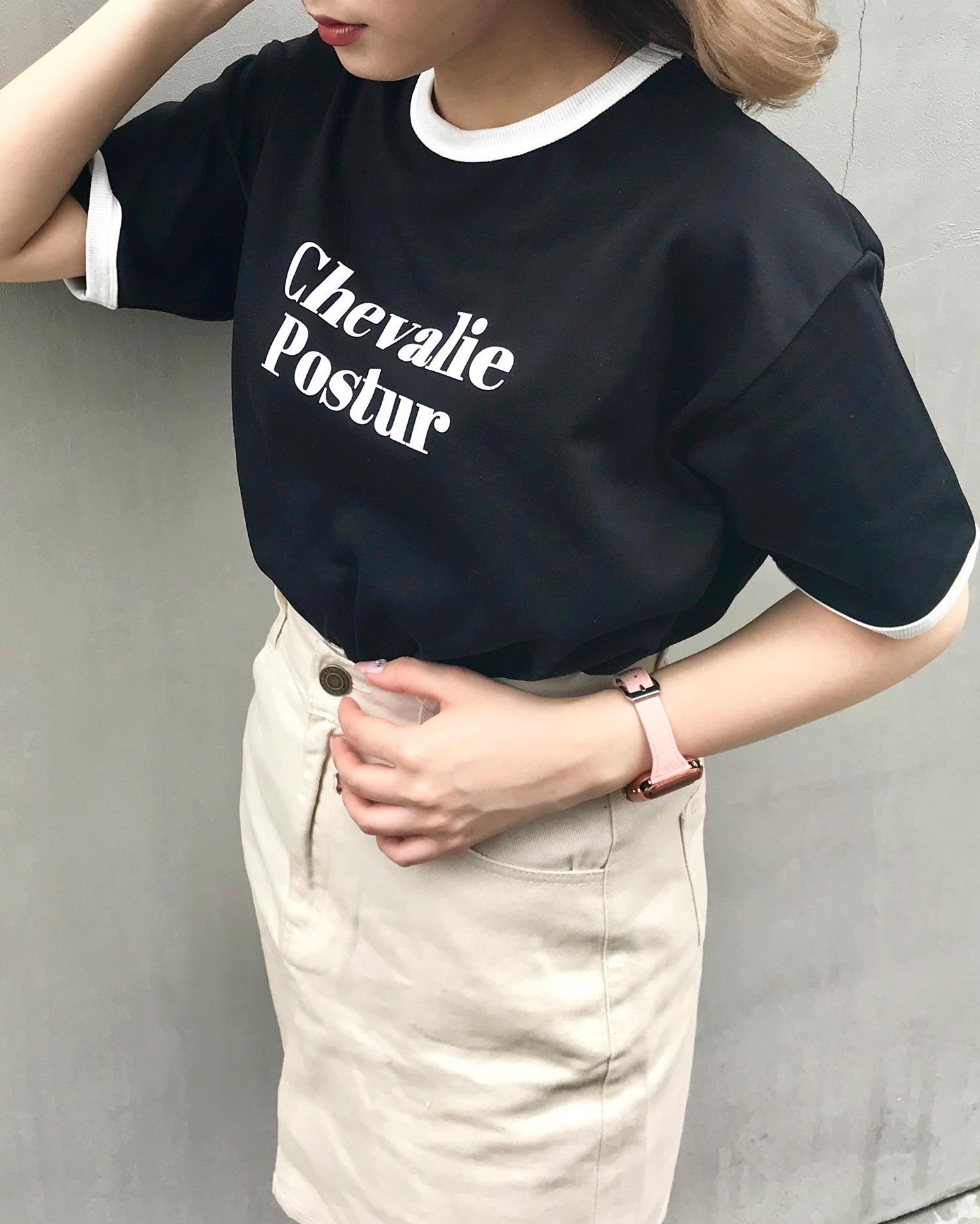 INGNI スリット入り半袖Tシャツ カットソー