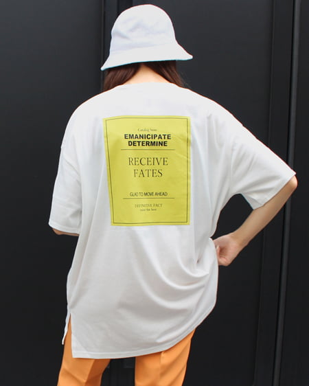 【着用動画あり】BACKカラーBOXロゴチュニックTシャツ