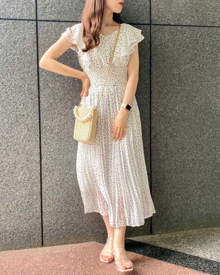 ドット柄シフォンワンピース｜INGNI(イング) 公式通販｜INGNI STORE