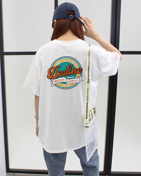 INGNI（イング） BACKサークルロゴチュニックTシャツ ｵﾌﾎﾜｲﾄ