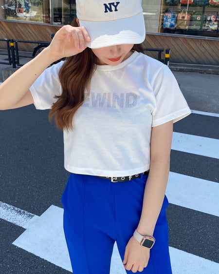 【Popteen9月号掲載】ラメロゴコンパクトTシャツ
