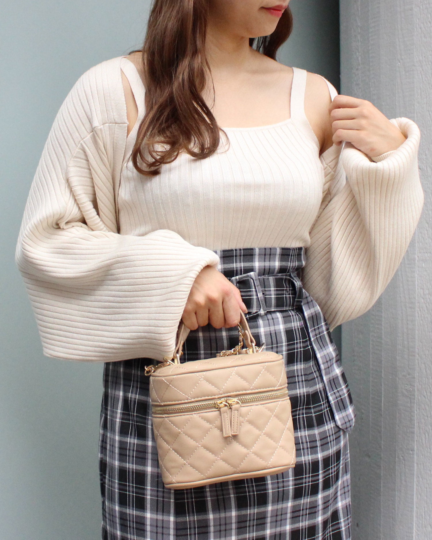 ニットキャミ セット 話題の行列 ふうこ様おまとめ2点ご専用❣️今年購入美品ランバンオンブルージャガードニットブルー ニット/セーター