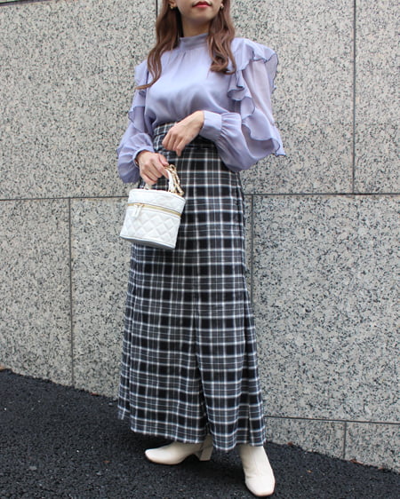 INGNI（イング） 2WAYリボン袖フリルシアー／ブラウス ｻｯｸｽ