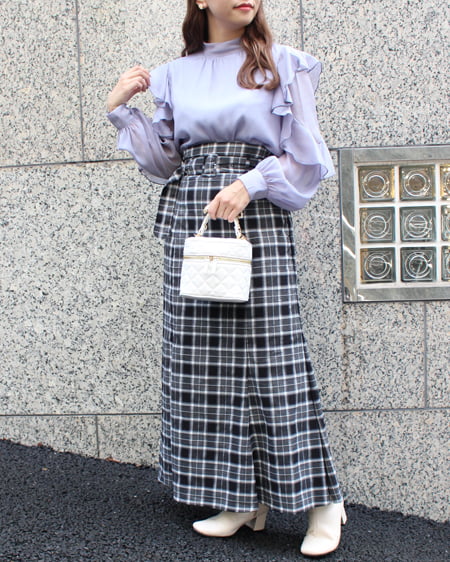 INGNI（イング） 2WAYリボン袖フリルシアー／ブラウス ｻｯｸｽ