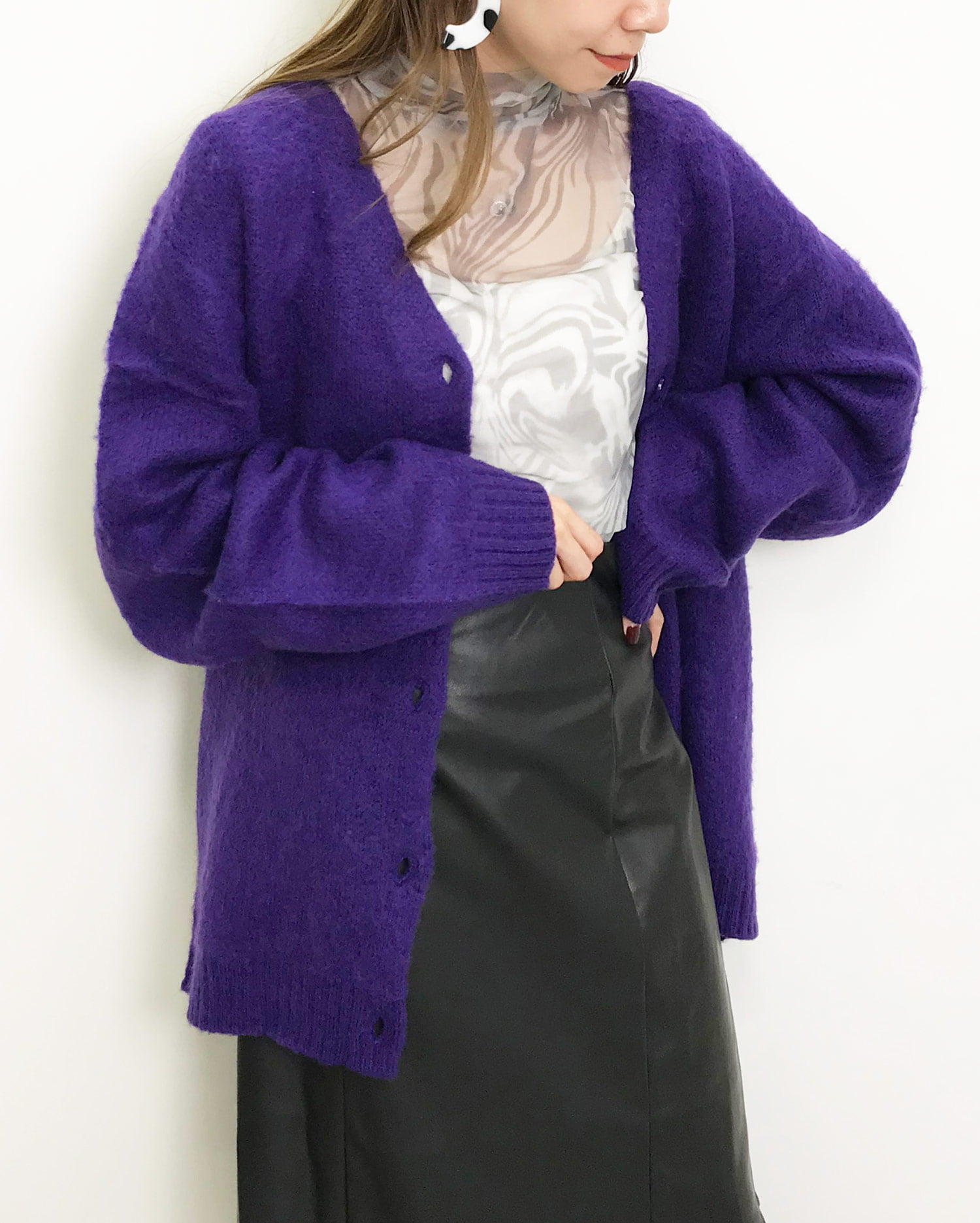 秋の新作 一部カラー予約受付中 モヘアタッチロング カーディガン Ingni イング 公式通販 Ingni Store